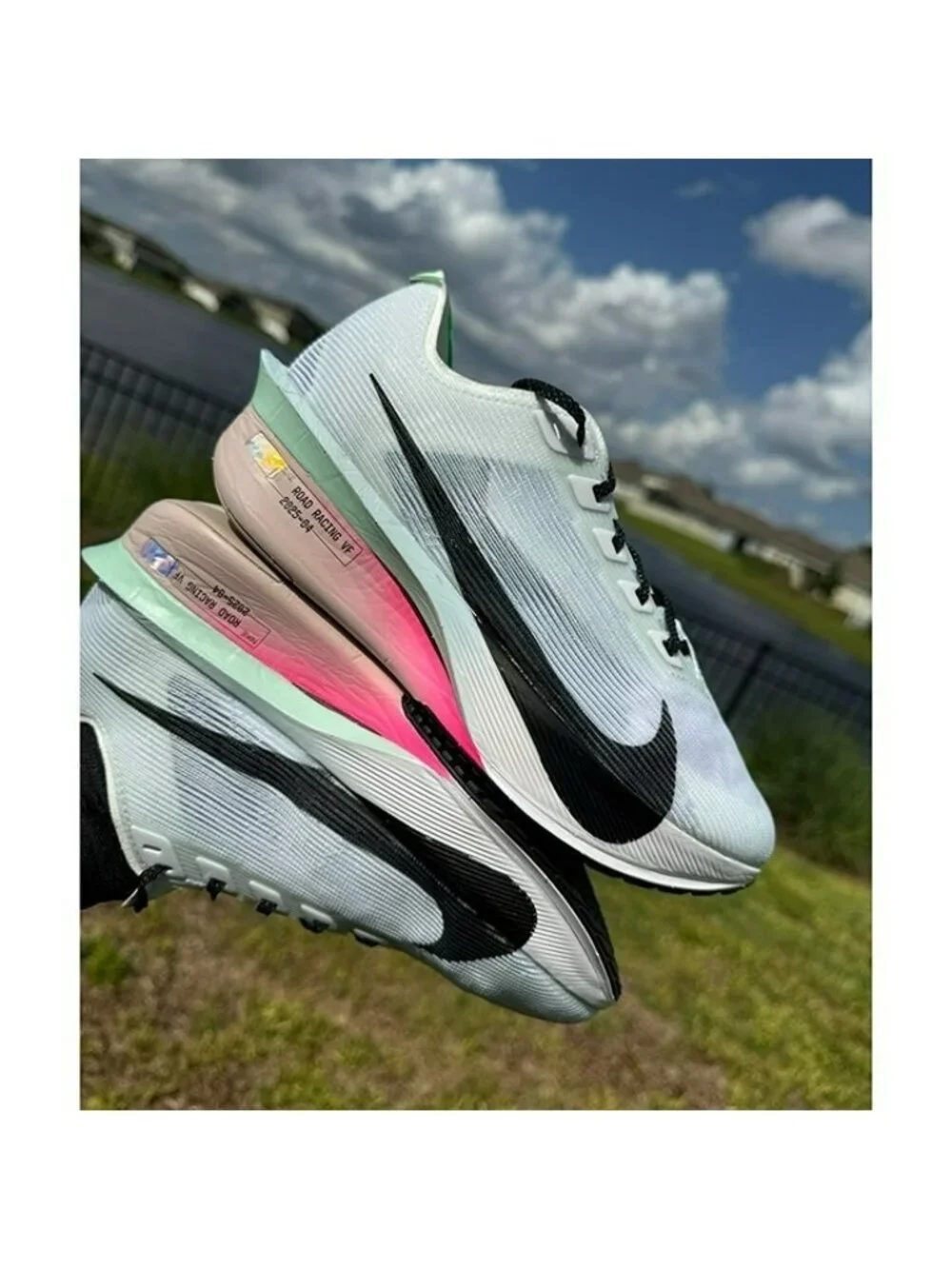 8.5 men’s Nike W ZoomX Vaporfly Next% 4 White Black Hyper Pink HF6412 101